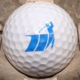 W in Blue with Golfer